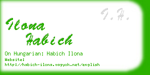 ilona habich business card